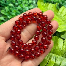 8 mm Küre Kahve Kehribar Benzetmesi Sıkma Boncuk
