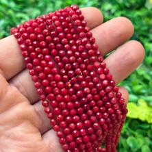 Aaa Fasetli Küre Doğal Mercan Taşı 4 mm