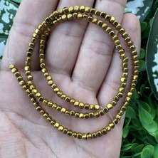 Oval Küp Gold Hematit Taşı 3x3 mm