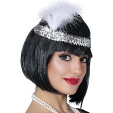 Dinç Store 44 7039LER 8039LER ve 9039LAR Temalı Gümüş Renk Çarliston Saç Bandı DINÇSTORE-4522