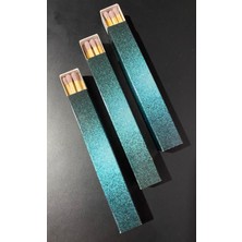 FireRoy Şık Turkuaz Parlak Şömine Kibriti – 3’lü Set Dekoratif Uzun Kibrit