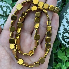 Ezik Kare Gold Hematit Taşı 3x8 mm