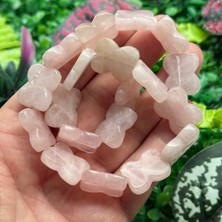 Kemik Pembe Kuvars Taşı 17X21 mm