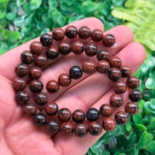 Küre Kahverengi Obsidyen Taşı 8 mm