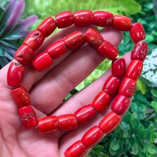 Oval Silindir Mercan Taşı 10X12 mm