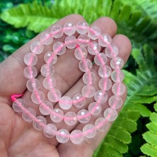Dünya Kesimli Küre Pembe Kuvars Taşı 8 mm
