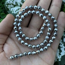 Fasetli Küre Gümüş Hematit Taşı 6 mm