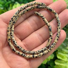 Silindir Dalmaçya Jasper Taşı 4X13 mm