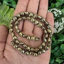 Maneki Neko Kedi Gold Hematit Taşı 8 mm