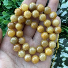 Küre Koyu Sarı Karnelyan Akik Taşı 10 mm