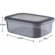 12 Adet 250ML Füme Erzak Depolama ve Saklama Kabı