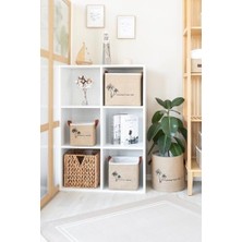 Jüt Dolap Içi Organizer Takı, Makyaj, Banyo, Ofis Düzenleyici Saklama Kutusu 20X20X20 cm