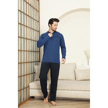 Enisena Erkek %100 Pamuklu Pijama Takımı-Robalı ve 3 DÜĞMELI-12489