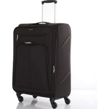 Mçs V116 Lüx Kumaş Kabin Boy Valiz V116 - Kahverengi