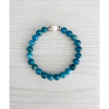 MK Tasarım Gerçek Apatit - Inci Bileklik – MKT.1.101.29 - Taşların Kendi Rengidir, Boya Değildir