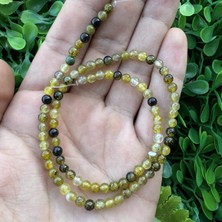 Küre Sarı-Siyah Akik Taşı 4 mm