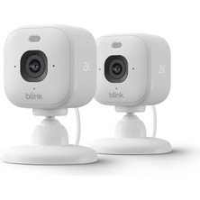 Blink Mini 2k+ (Yeni Model) - 2k Çözünürlük, Renkli Gece Görüşü 2 Kamera - Beyaz