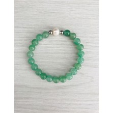 MK Tasarım Gerçek Aventurin - Inci Bileklik – MKT.1.101.28 - Taşların Kendi Rengidir, Boya Değildir