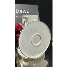 Güral Porselen Carıne Mıllow 12 Parça Kahve Fincan Takımı Platin File