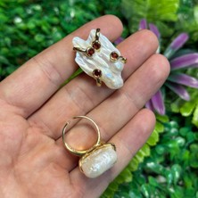 Şekilsiz Sakız Doğal Inci Yüzük