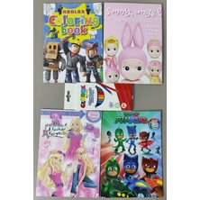 Ada Çanta Kırtasiye 4 Adet Stickerli Boyama Kitabı ve 12'li Kuru Boya Kalemi VV984596