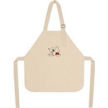 %100 Pamuk Hambez Çocuk Mutfak ve Etkinlik Önlüğü - 2-4 Yaş - Nakışlı Çift Kat