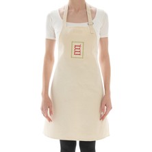 %100 Pamuklu Hambez Yetişkin Mutfak Önlüğü - Nakışlı Çift Kat