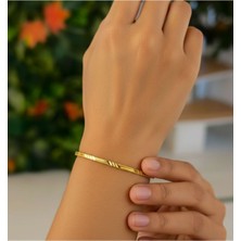 Kuyumcu Nurettin 9 gr (Gram) Işçiliksiz Yatırımlık Kalemli Oluklu Ajda Bilezik 22 Ayar Altın