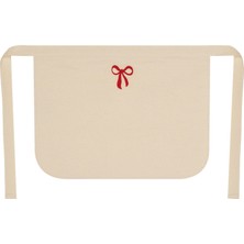 %100 Pamuk Hambez Çocuk Mutfak ve Etkinlik Önlüğü - 6-8 Yaş - Nakışlı Çift Kat