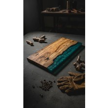 Luxury Series - Hakiki Zeytin Odunu Reçine Dolgulu Peynir ve Şarküteri Tabağı