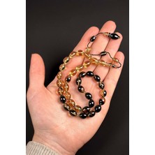 Tesbihkenti Usta Işçilik Sistemli Püskül Ateş Kehribar Tesbih