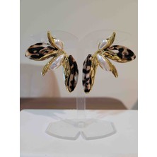 Çağ Moda Aksesuar Leopar Küpe