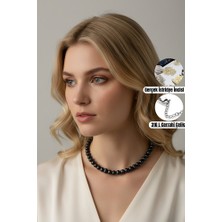 Taş Uzmanı Küre Şekilli Siyah Gerçek Istridye Incisi, Doğal Gerçek Siyah Inci Kolye, Siyah Barok Gerçek Inci