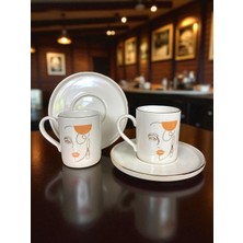 Kütahya Home 2 Kişilik Porselen Türk Kahvesi Fincanı Takımı – Hediyelik, Şık Tasarım Çanta Kutu