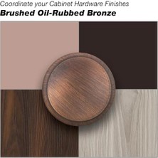 BP810192BORB Charlemagne Koleksiyonu 7 9/16 Inç (192 Mm) Orta Fırçalı Yağla Pürüzlü Geçiş Kabini Çekeceği, 19,3 Cm, Kahverengiler ve Bronzlar