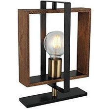 Eskitme Siyah Boyalı Masa Lambası 1 x E27