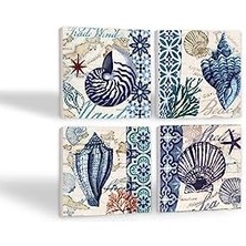 Deniz Kabuğu Taş Bardak Altlığı Seti - 4 Parça - Dekoratif, Rustik Mutfak Aksesuarı, 10X10 Cm, Kaydırmaz Tabanlı, Şık ve Dayanıklı SC112