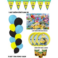 Minions Minyonlar 40 Kişilik Doğum Günü Parti Malzemeleri Süsleri