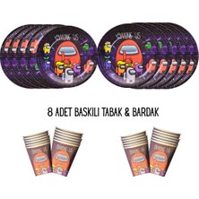 Tema Uyumlu Baskılı 8 Kişilik Tabak , Bardak Set