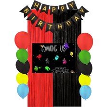 Among-Us Doğum Günü Parti Malzemeleri Süsleri Mixxi Set 100X130