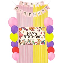 Happy Birthday Doğum Günü Parti Malzemeleri Süsleri Mixxi Set 100X130