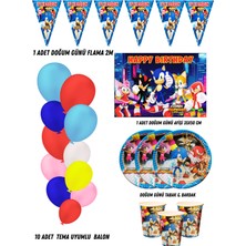 Sonic Boom Kirpi Sonic 40 Kişilik Doğum Günü Parti Malzemeleri Süsleri Partymix