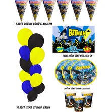 Batman Betmen 40 Kişilik Doğum Günü Parti Malzemeleri Süsleri Partymix