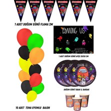 Among Us 32 Kişilik Doğum Günü Parti Malzemeleri Süsleri