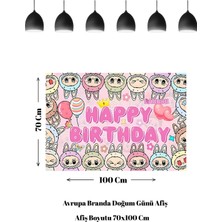 Labubu Temalı Doğum Günü Afişi Plus