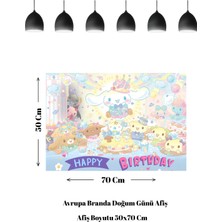 Cinnamoroll Cinnamon Temalı Doğum Günü Afişi