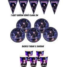 Wednesday 40 Kişilik Tabak , Bardak , Flama Bayrak Doğum Günü Set