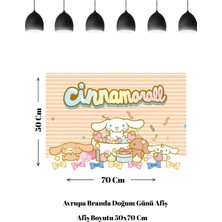 Cinnamoroll Cinnamon Temalı Doğum Günü Afişi Pink