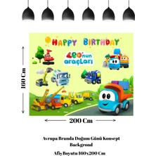 Leo Arabalar Konsept Fotoğraf Arka Plan Dekorasyon Doğum Günü Afişi 160X200 cm