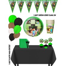 Minecraft 16 Kişilik Doğum Günü Parti Süsleri Seti